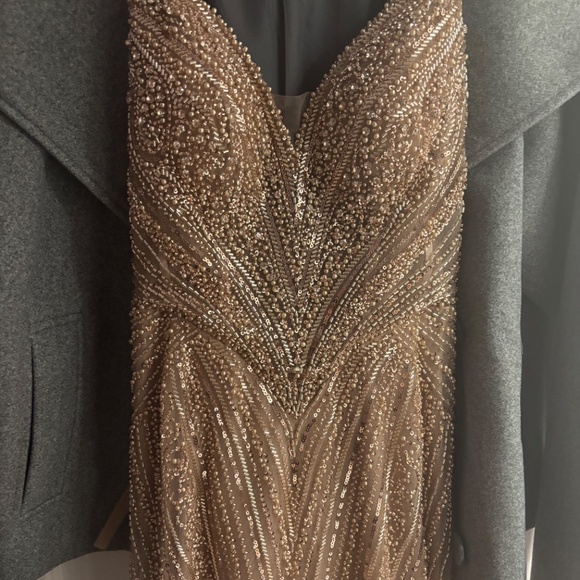 La Divine CC416 Dress Mocha/Champagne - Picture 5 of 13